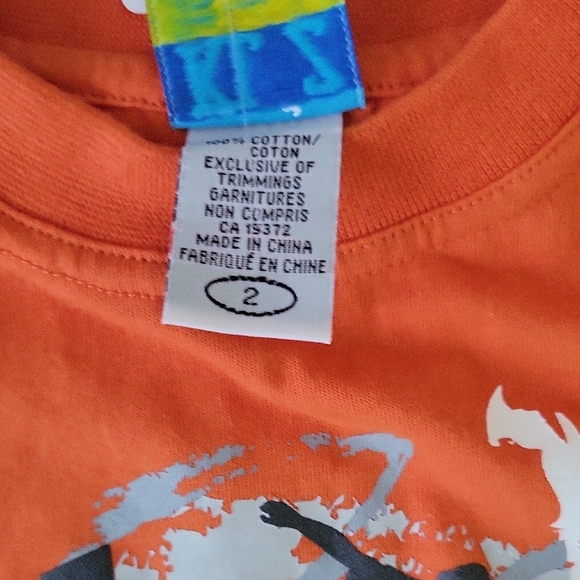 Orange Skating Graphic Kids Shirt - Picture 5 of 6